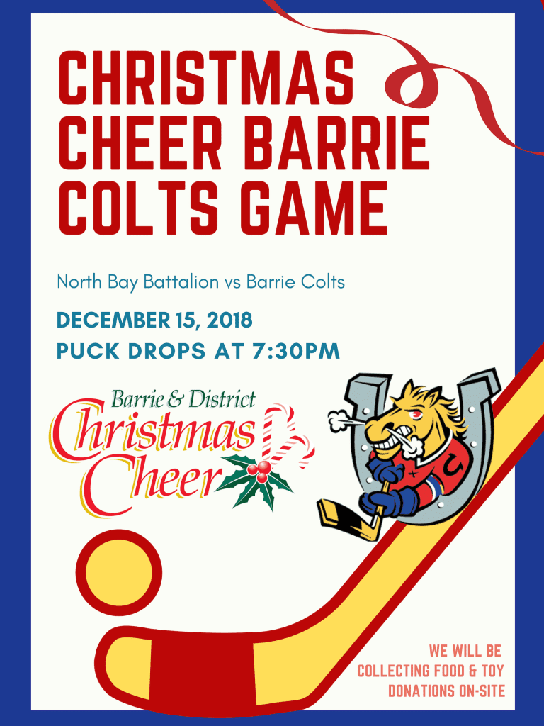 Barrie Colts Game Barrie & District Christmas Cheer