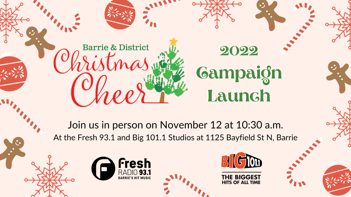 2022 Christmas Cheer Campaign Launch Barrie & District Christmas Cheer